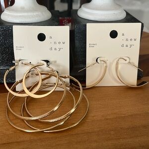 4 pair of A New Day Earrings